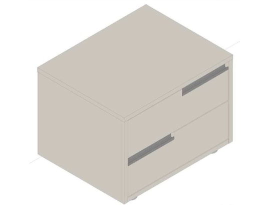 Amalia 2 tiroirs Seta Gris