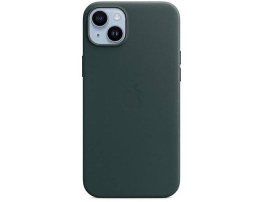 Coque cuir MagSafe iPhone 14 Plus- Vert