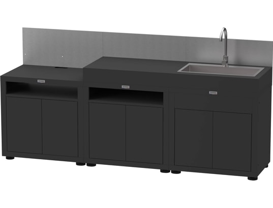 MC803ECE13 cuisine 3 élèments noirs