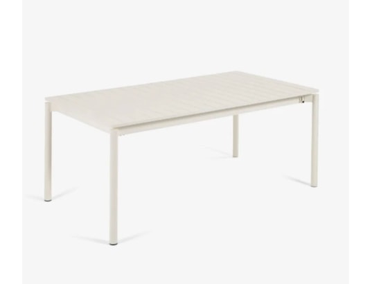 Table de jardin Zaltana aluminium blanc