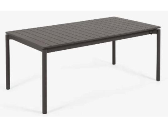Table de jardin Zaltana aluminium noire