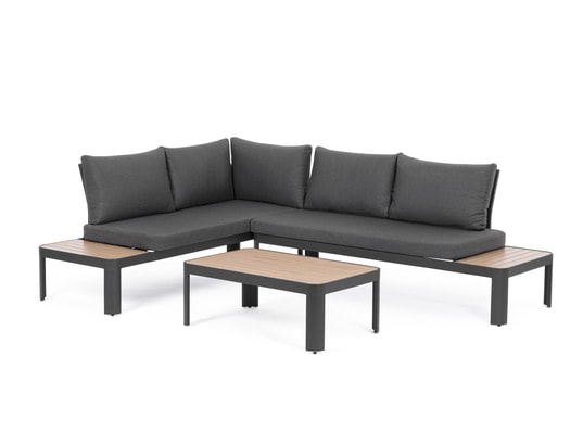 Salon de jardin angle Narelle anthracite