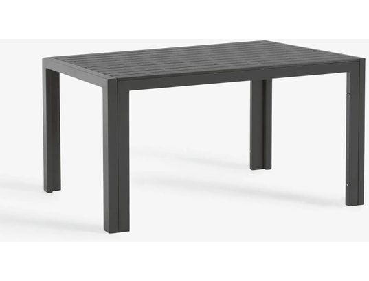Table Sirley Aluminium Noire 140x70 cm