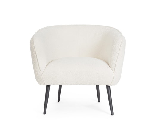 Fauteuil Avril Blanc Bouclé