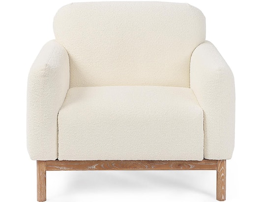 Fauteuil naturel bouclé