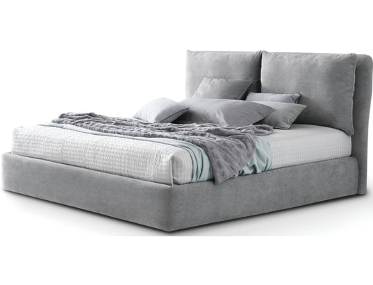 Noa 160x200 tissu Bride 19 gris clair