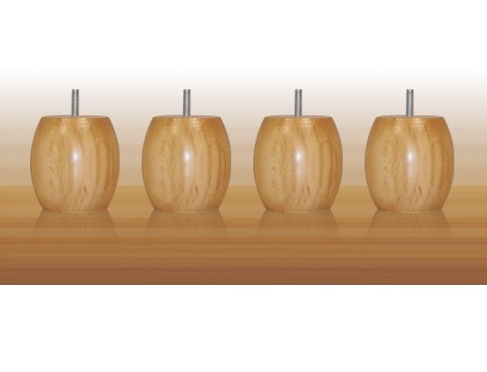 Boule H9.5cm D9.5cm vernis naturel filetage 8mm