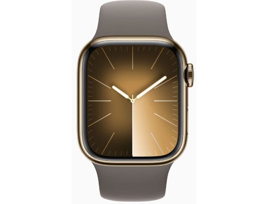 Watch 9 Acier 45mm Cellular Or/Sport Argile M/L