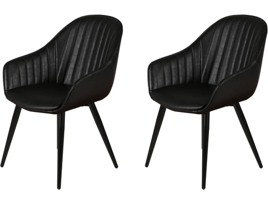 Lot de 2 Chaises Bari Noir