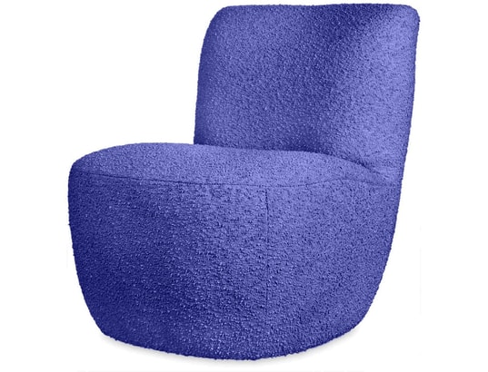 Fauteuil Eve bouclette bleu