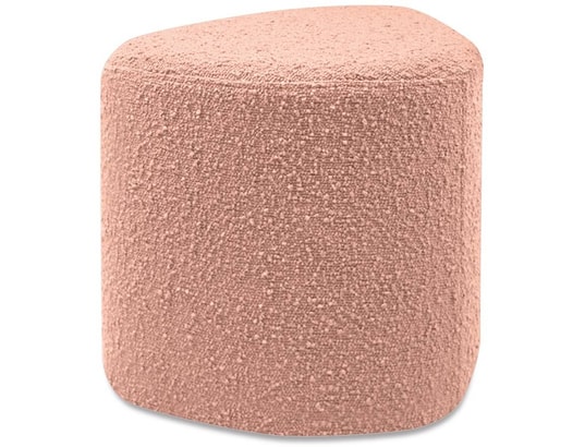 Pouf Eve bouclette rose