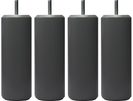 Cylindre H15cm D5.5cm laqué gris filetage 8mm