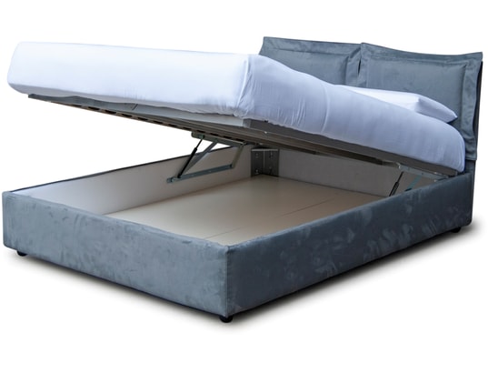 Sofia 160x200cm avec coffre gris