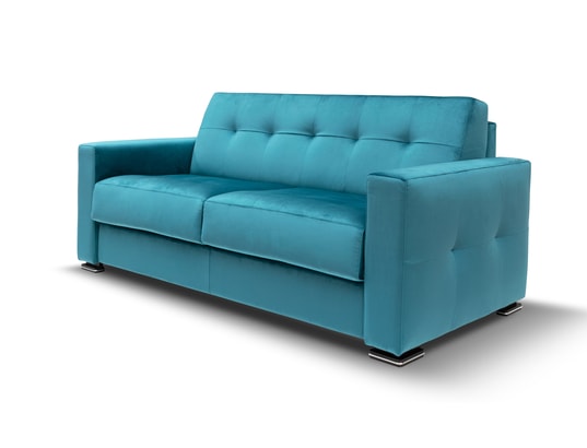 Nizza canapé 3 places convertible bleu 160 cm