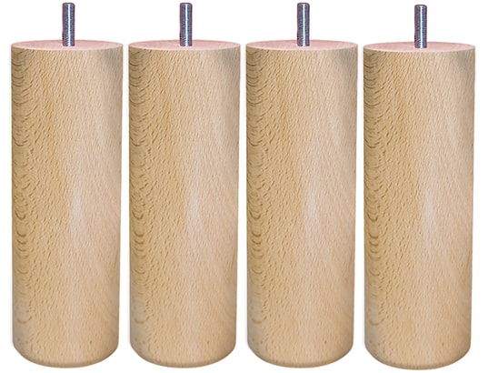 Cylindre H20cm D7cm vernis naturel filetage 10mm