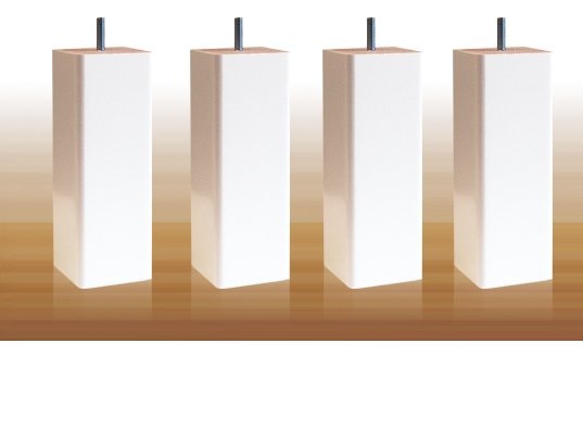 Carre H15cm L5cm laque blanc filetage 8mm