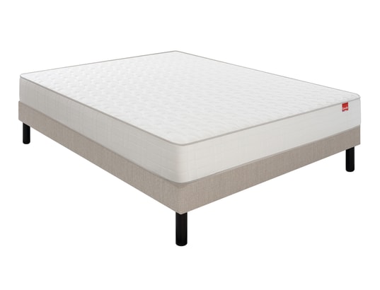 Voyage 90x190 + sommier taupe + pieds