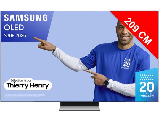 TV Samsung OLED S90F 83" 4K Smart TV Dolby Atmos Tizen Gaming 144Hz No-reflet