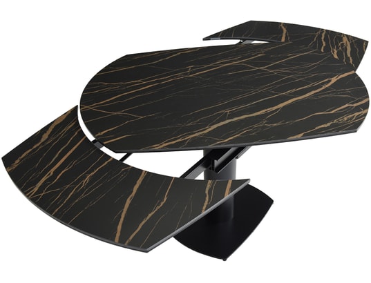 Orla en céramique noir 120 (+60) x 89,6 x 76 cm