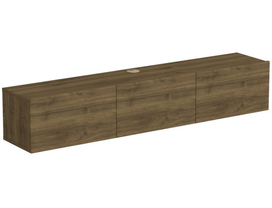 HANAH HOME Meuble TV en bois ""Denby"" - 160 x 31 x 29 cm - Noyer