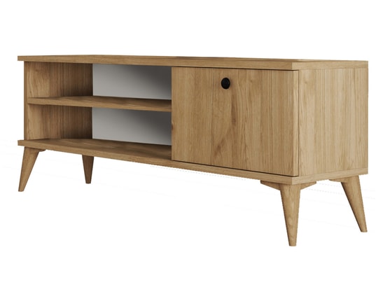CONCEPT1 Meuble TV AUCUNE RETRO 389MZA1154 Ch&ecirc;ne 120 x 44,6 x 29,5 cm