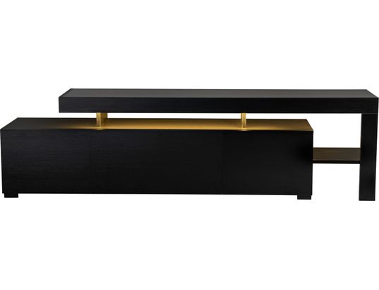 CONCEPT1 Meuble TV en bois "Beliz" 192 x 37 x 53 cm - Bois Noir
