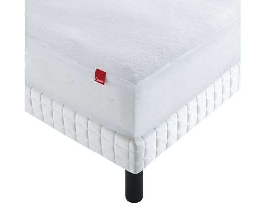 EPEDA Drap housse prot&egrave;ge matelas imperm&eacute;able 2 en 1 blanc 200x190/200